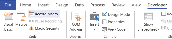 Bagaimana cara membuat Macro di Microsoft Visio?