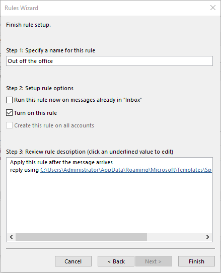 Bagaimana cara mengirim pesan respons otomatis berulang di Outlook 2019/365/2016 saat di luar kantor?
