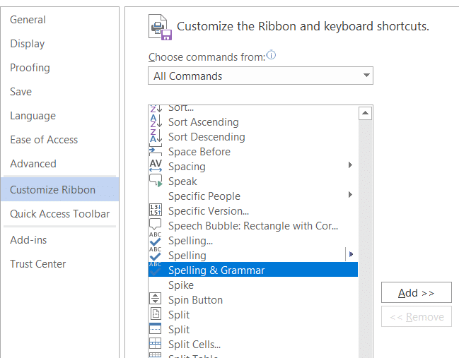Outlook 및 Microsoft Word에서 맞춤법 검사기를 켜고 끄는 방법은 무엇입니까?