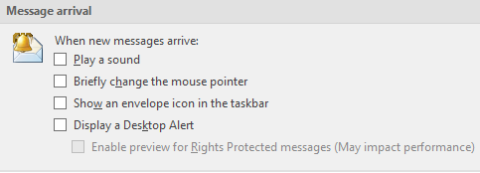 Dempen en uitschakelen van Outlook inkomende bureaubladwaarschuwingen in Office 2019 & 365