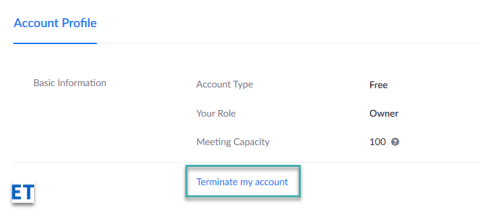 Zoom 계정을 종료하고 프로필을 삭제하는 방법은 무엇입니까?