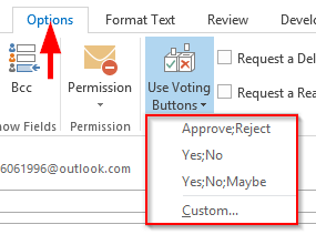 Cree botones de votación personalizados para sus mensajes de Outlook 2016 y 2019