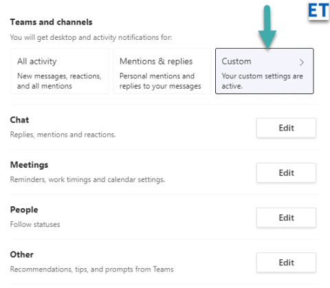 Bagaimana cara menonaktifkan rapat Microsoft Teams dan saluran popup dan pemberitahuan suara?