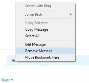 Bagaimana cara menghilangkan riwayat obrolan Skype di Outlook.com messenger?