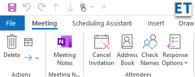 Nút Microsoft Teams không hiển thị trên Outlook