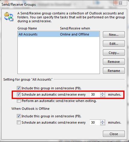 Как обновить почту в почтовом ящике Outlook, если она не обновляется автоматически?