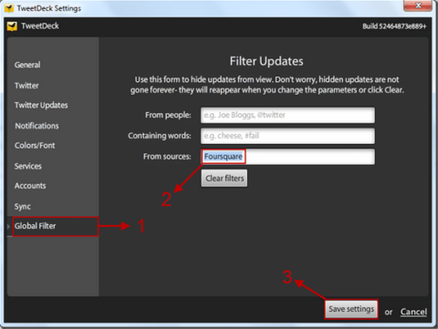 Cum să filtrezi Tweeturile Foursquare din feedul tău Twitter?