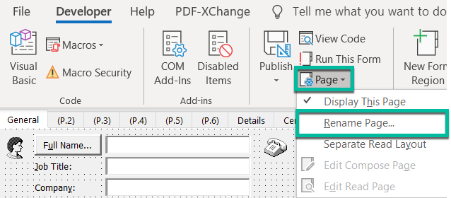 Outlookフォーム：Microsoft Office 2016/2019で入力可能なフォームを作成するにはどうすればよいですか？