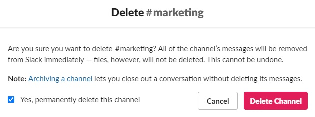Slack'te aktif ve arşivlenmiş kanallar nasıl kaldırılır?