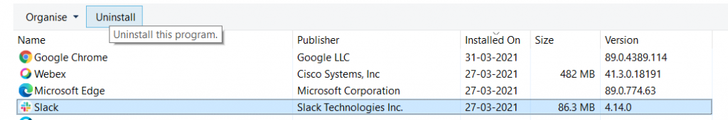 컴퓨터와 안드로이드 폰에서 Slack 애플리케이션을 제거하는 방법은 무엇입니까?