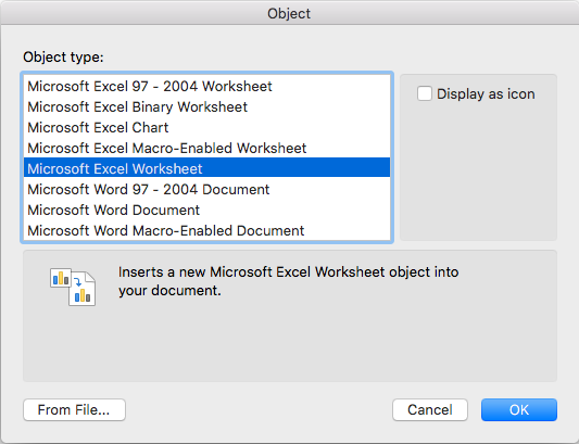 Word 2016 또는 2019 문서에 Excel 표를 추가하는 방법은 무엇입니까?