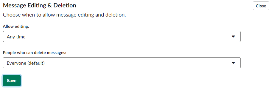 Slack 대화를 변경하거나 삭제하는 방법은 무엇입니까?