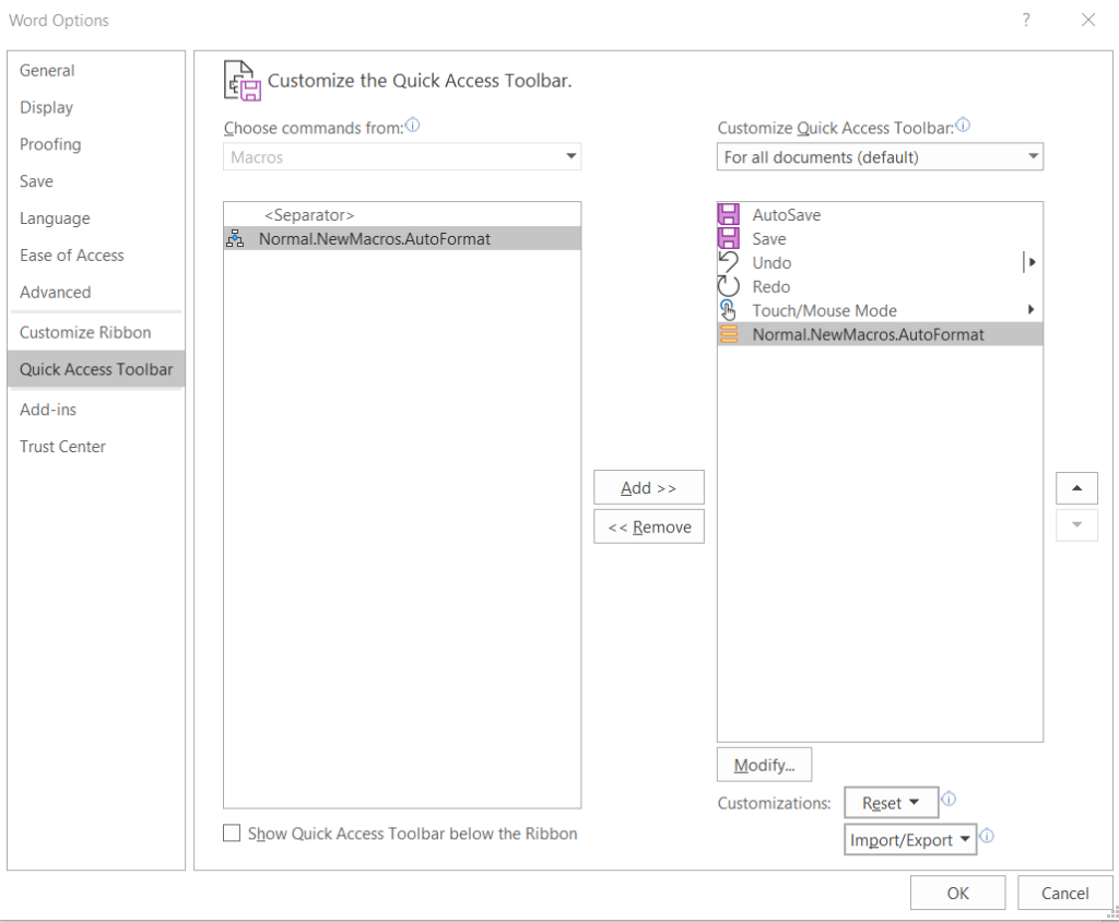 Word-macro's buiten de macrorecorder: zelfstudie over Office 2016, 365 / 2019 macro's en handige voorbeelden