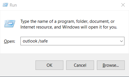 อีเมลติดขัด?  ใช้สวิตช์ Outlook /safe และการปรับแต่งอื่นๆ เพื่อแก้ไขปัญหาการเริ่มต้นใช้งาน Outlook 2019/365