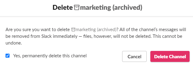 Comment supprimer des chaînes actives et archivées dans Slack ?