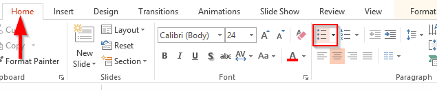 จะแก้ไขการระบายสีสัญลักษณ์แสดงหัวข้อย่อยใน Word ได้อย่างไร