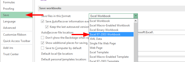 Excel 2016、2019、および365でExcel 97/2003 .xlsファイルにアクセスして開く方法は？