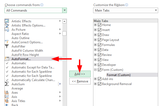 Tự động định dạng ô, ngày tháng, cột và hàng trong Excel 2016?