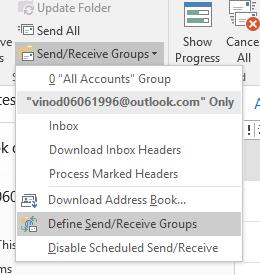 Outlookの受信トレイのメールが自動的に更新されないときに更新するにはどうすればよいですか？