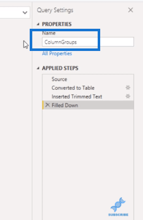 Comment fusionner dynamiquement des colonnes dans une table Power Query