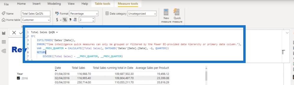 Avantages et inconvénients des mesures rapides dans LuckyTemplates