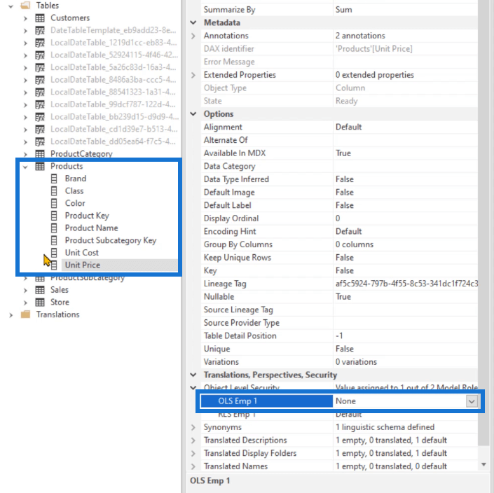 LuckyTemplates DAX Studio 中的行級安全性和對象級安全性