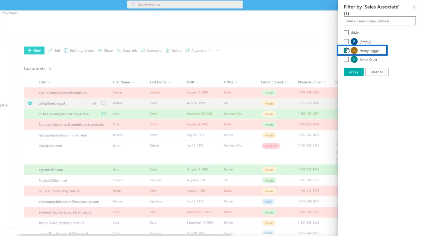 SharePoint 列表警報設置