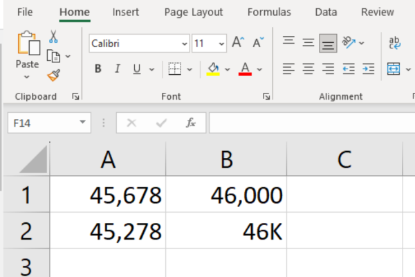 如何在 Excel 中四捨五入到最接近的千位