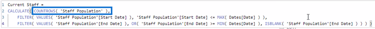 現在スタッフは何名いますか – DAX を使用した LuckyTemplates の複数の日付ロジック