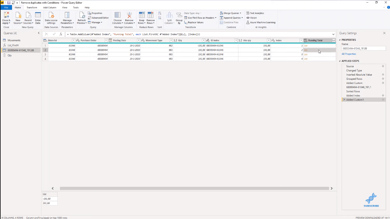 LuckyTemplates Power Query : suppression des lignes en double