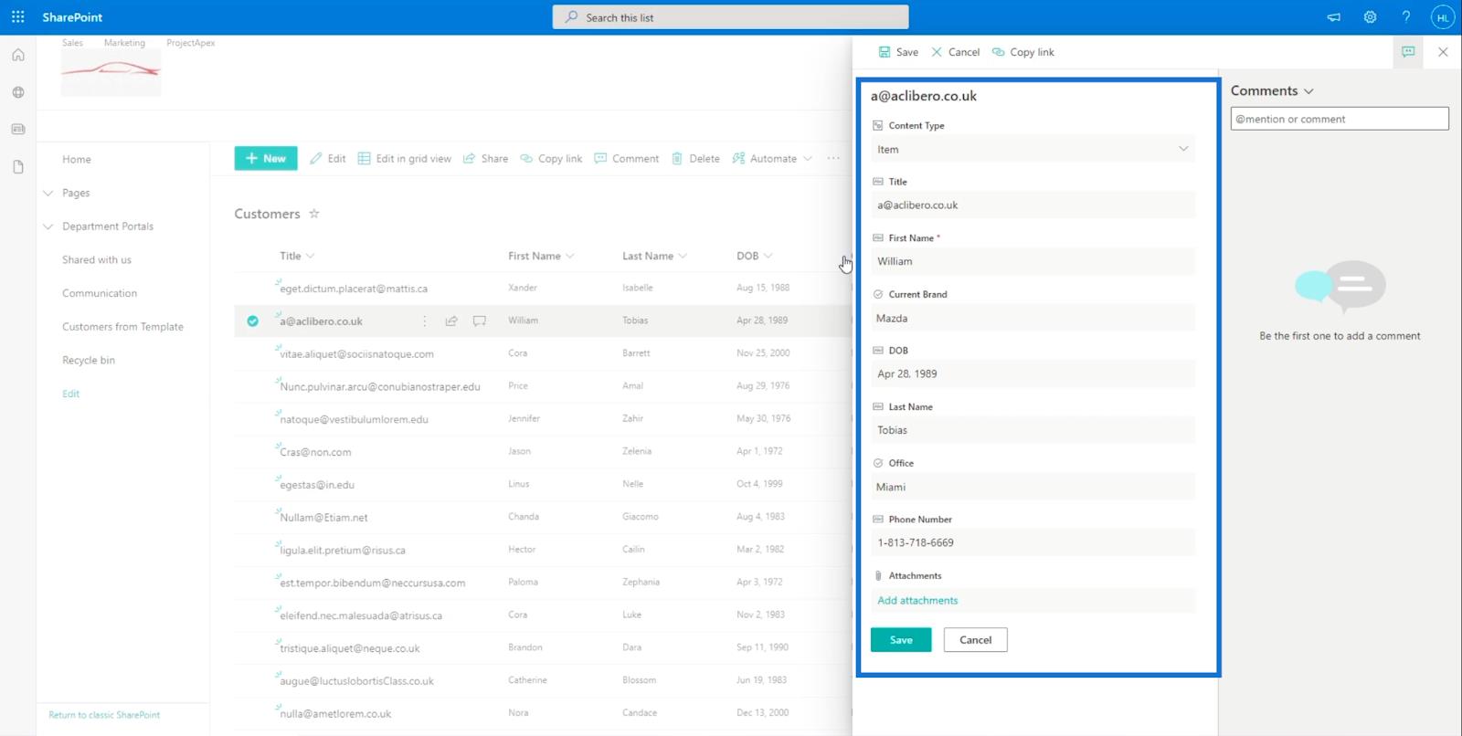 SharePoint 列表項：編輯單個和多個項目