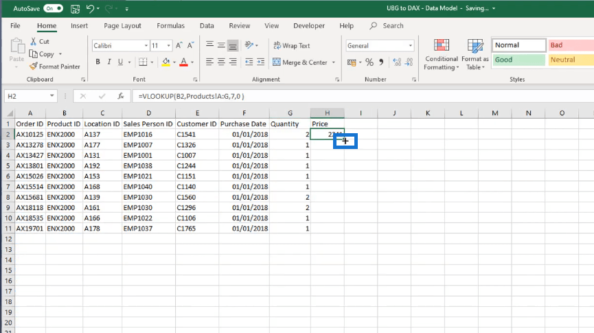 LuckyTemplates 和 Excel：DAX 公式的差異