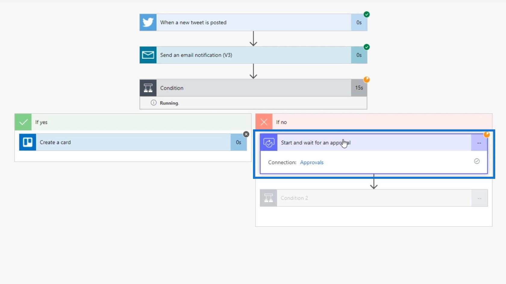 Aprovação do Microsoft Flow com várias opções