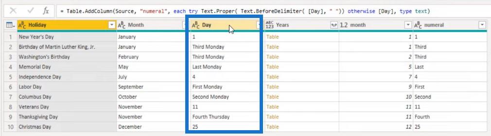 Calendrier perpétuel des vacances – POTW #12 (Solution Power Query)