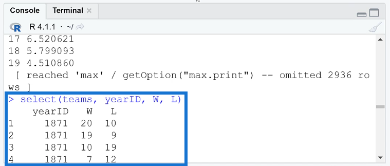 Aggiungi, rimuovi e rinomina colonne in R utilizzando Dplyr