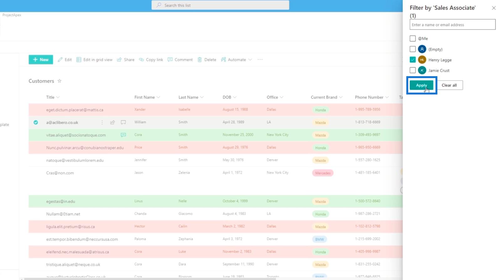 SharePoint 列表警報設置