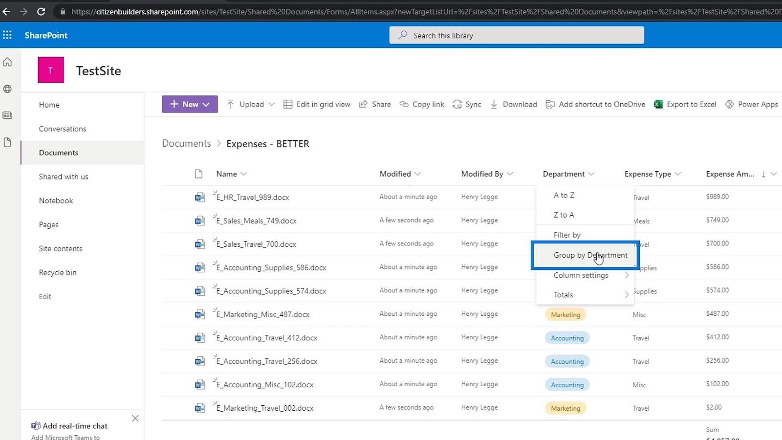 使用列在 SharePoint 中添加元數據