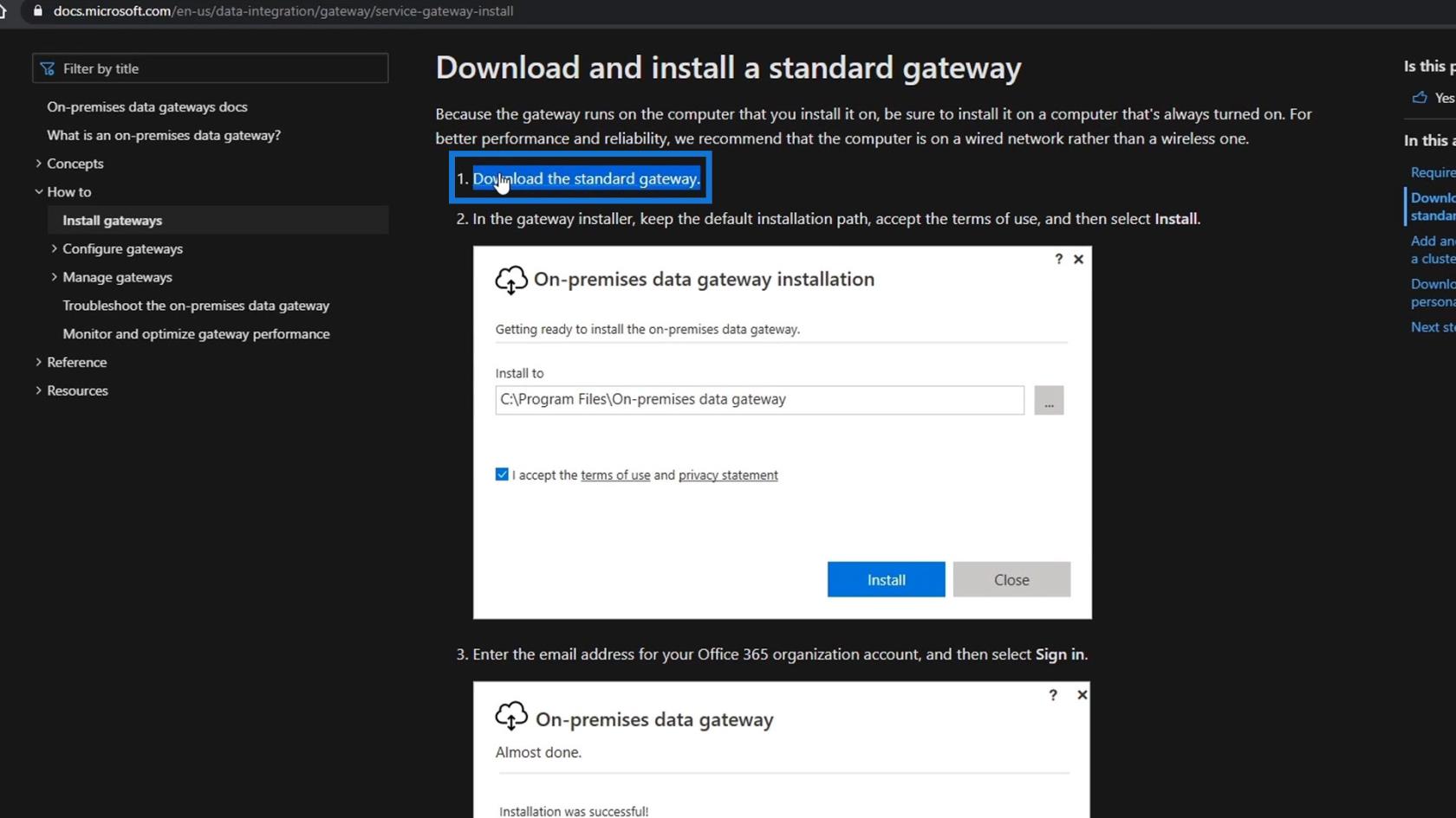 Passerelle de données sur site dans Power Automate