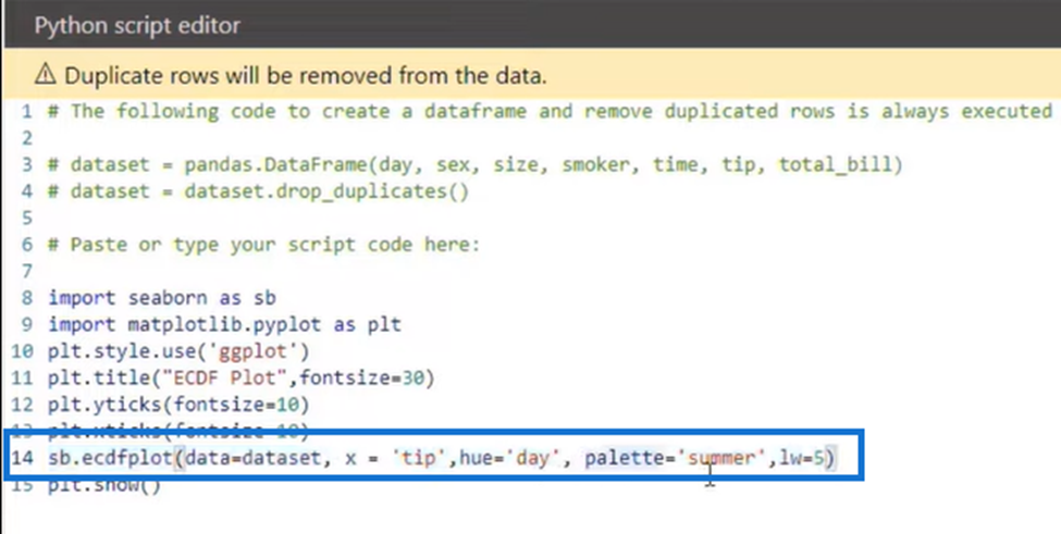 Comment utiliser les tracés ECDF en Python et LuckyTemplates