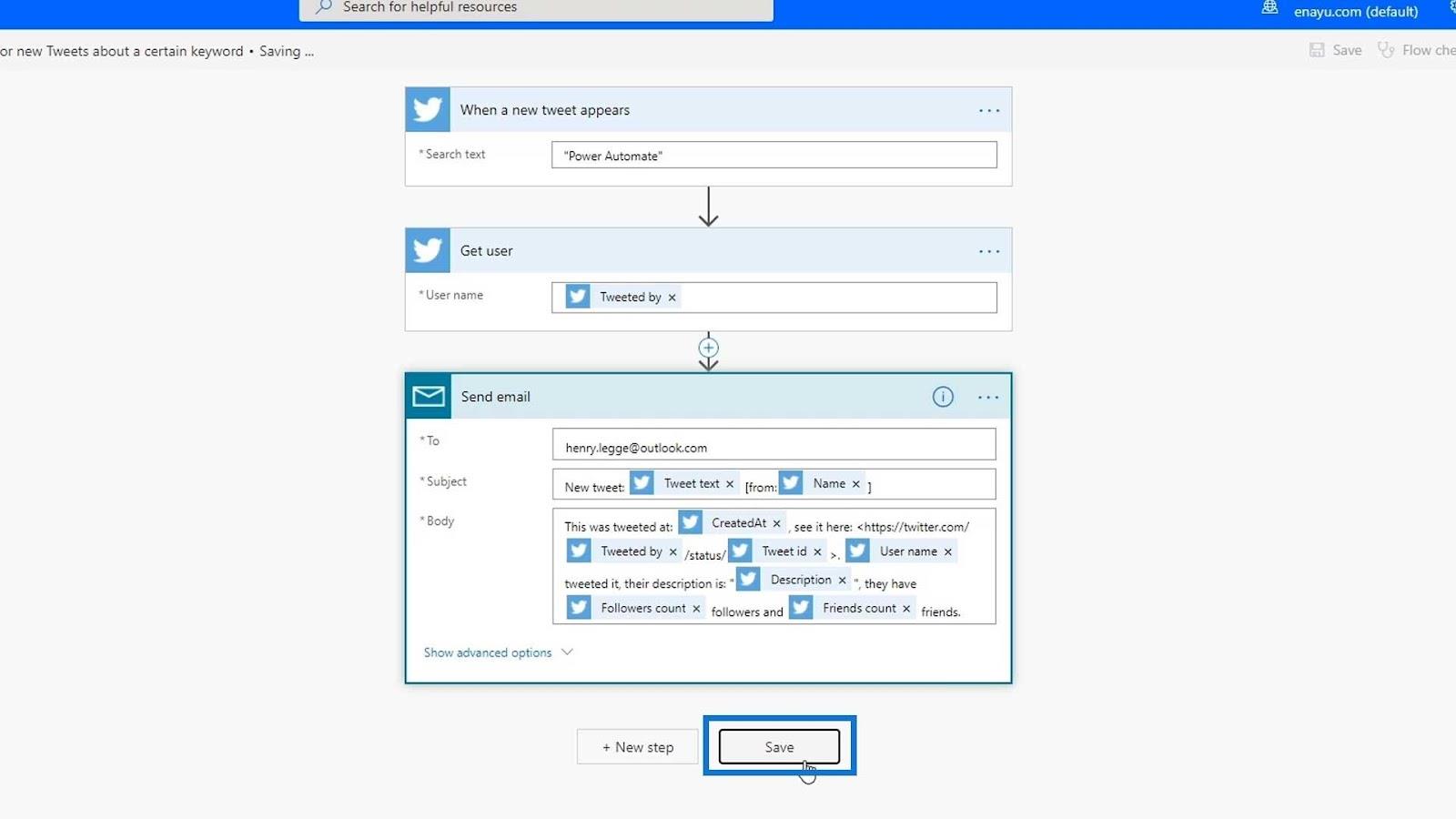 Flux automatizat în Microsoft Power Automate