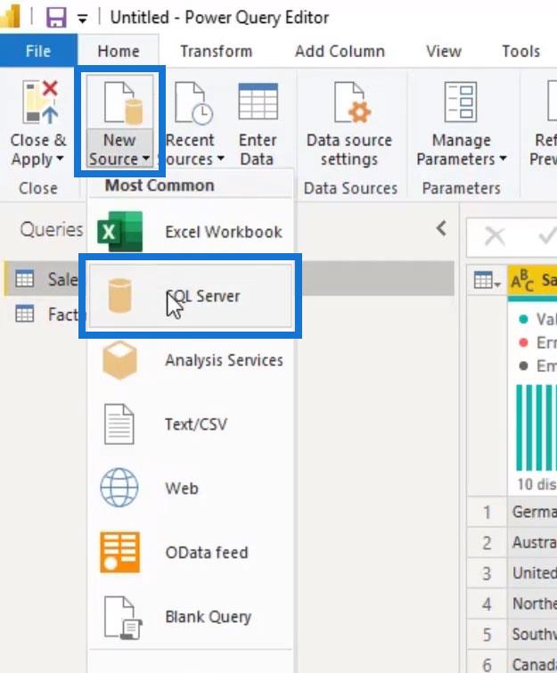 查詢折疊和連接到 SQL Server