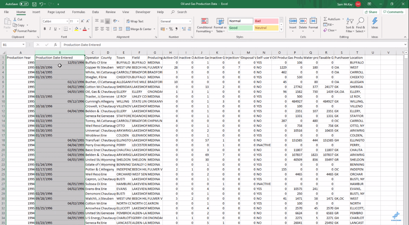 Alterar formatos de data usando o editor do Power Query