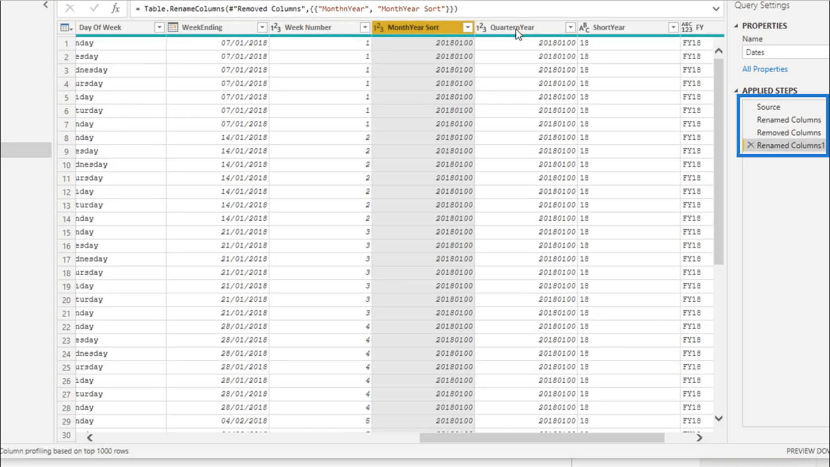 Création d'une table de dates dans LuckyTemplates