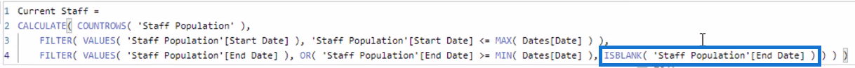 現在スタッフは何名いますか – DAX を使用した LuckyTemplates の複数の日付ロジック