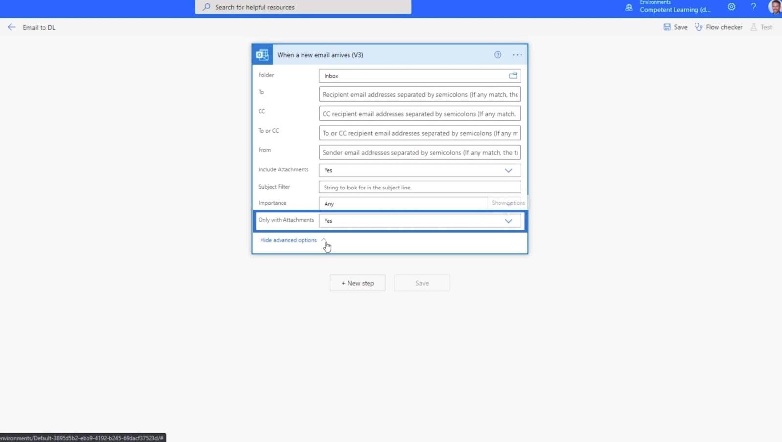 MS Flow : comment télécharger dans SharePoint par e-mail