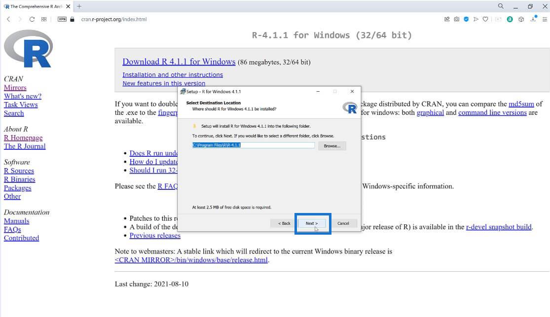 Guide de téléchargement et d'installation de R et RStudio