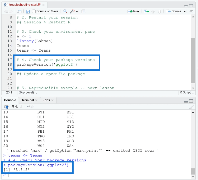 Aide de RStudio : Façons de résoudre les problèmes de R