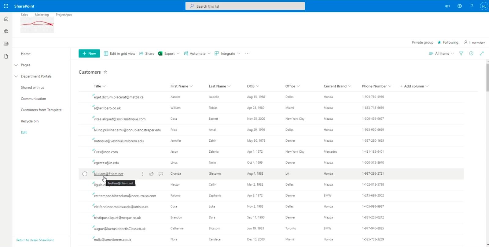 SharePoint 列表項：編輯單個和多個項目