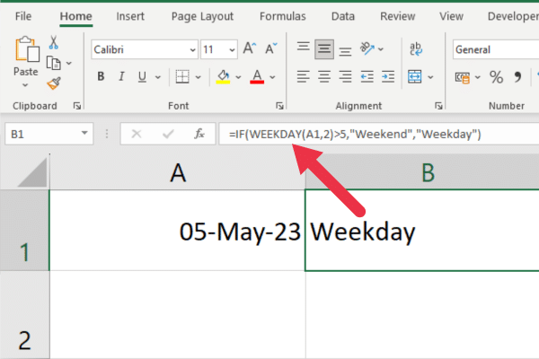 Comment utiliser la fonction Jour de la semaine dans Excel