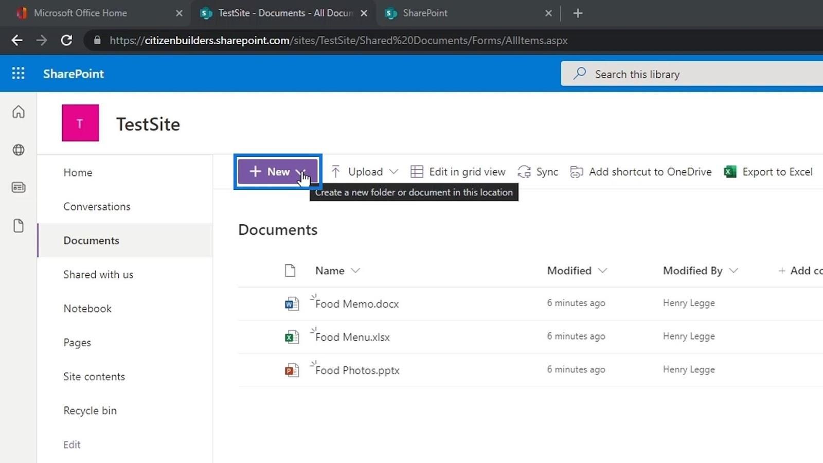 Biblioteca de documente SharePoint |  Tutorial pentru începători